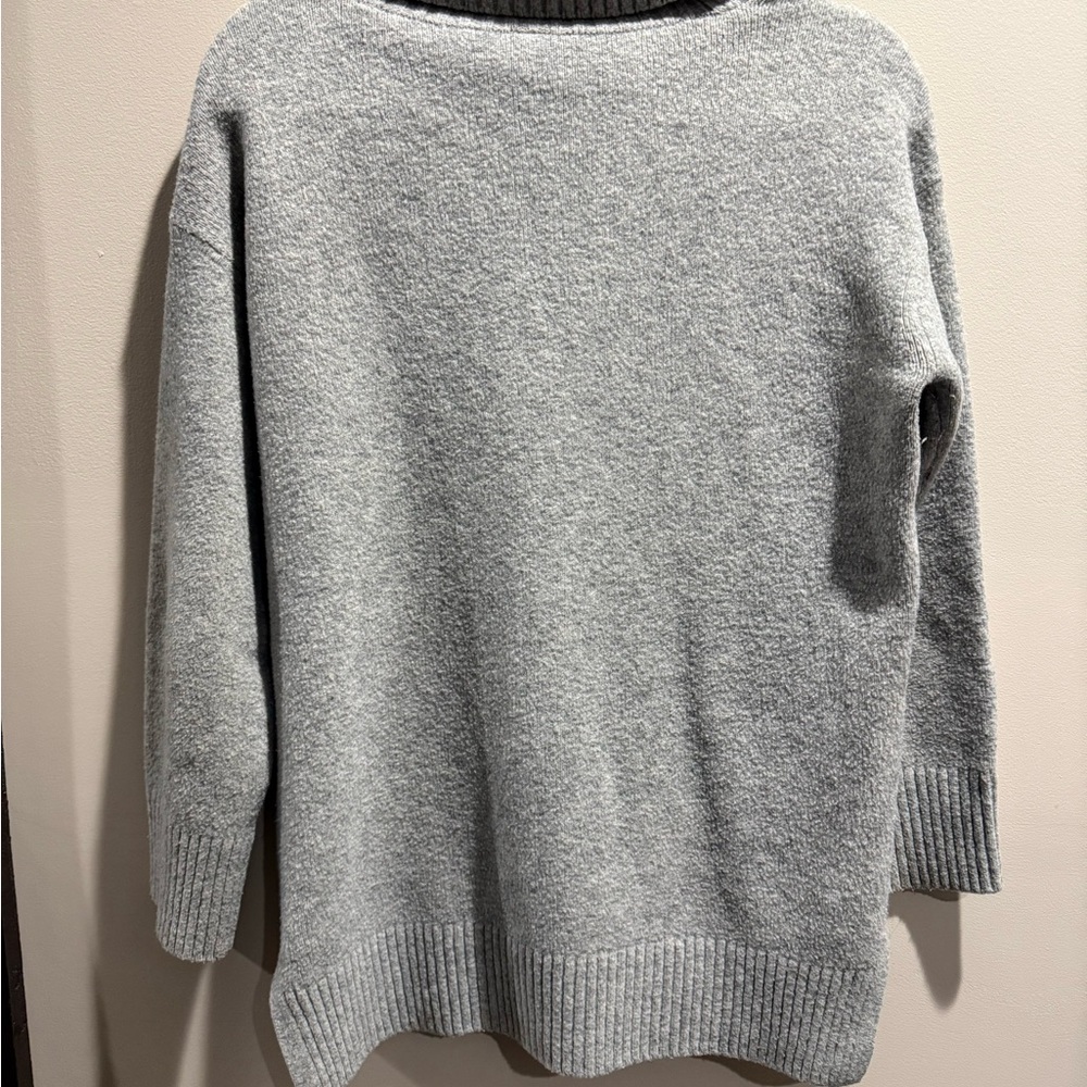 Uniqlo Classic Grey Turtleneck Wool Sweater XS - Picture 3 of 6